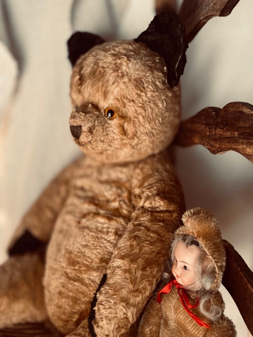 +..。*大きなスーティーベア　ヴィンテージ ベア　アンティークベア..。*゜+