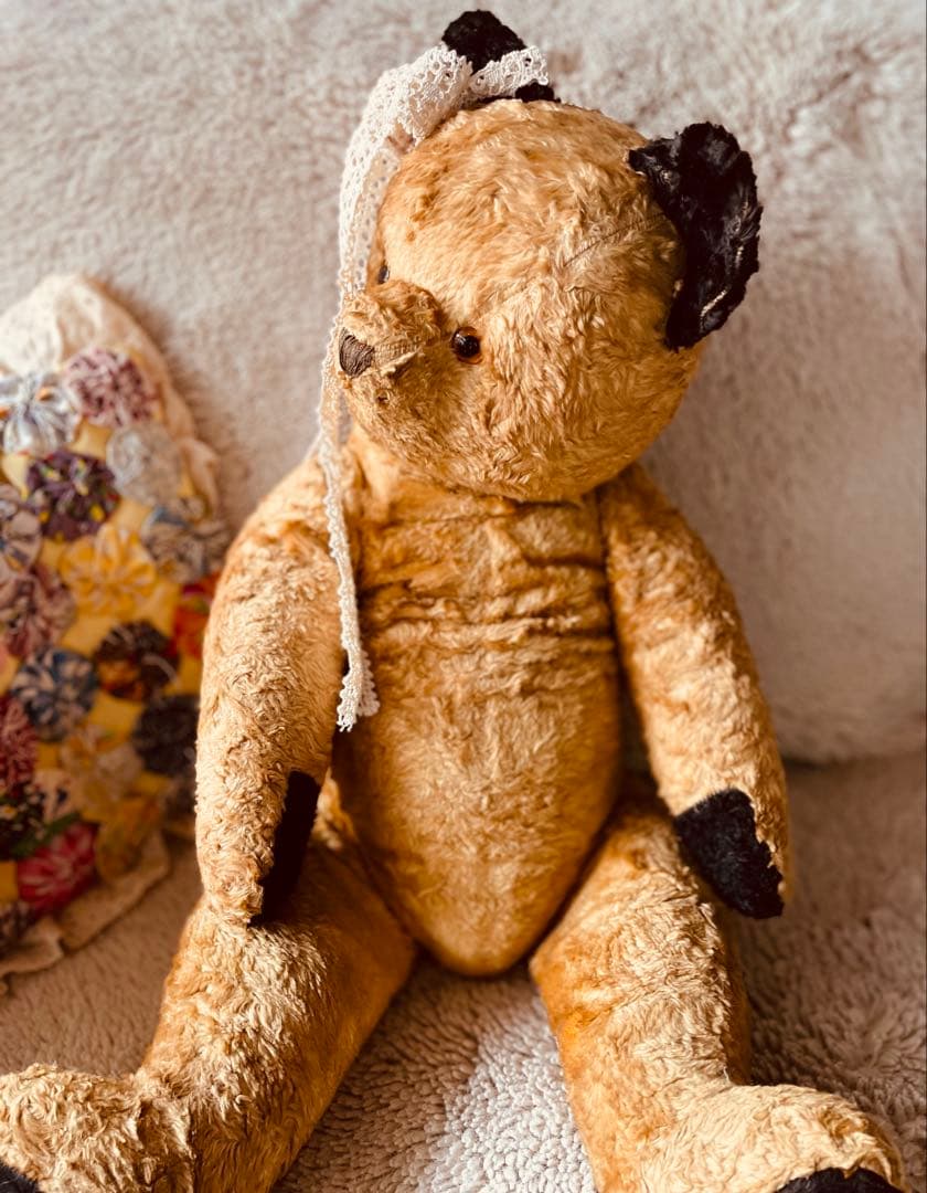 +..。*大きなスーティーベア　ヴィンテージ ベア　アンティークベア..。*゜+