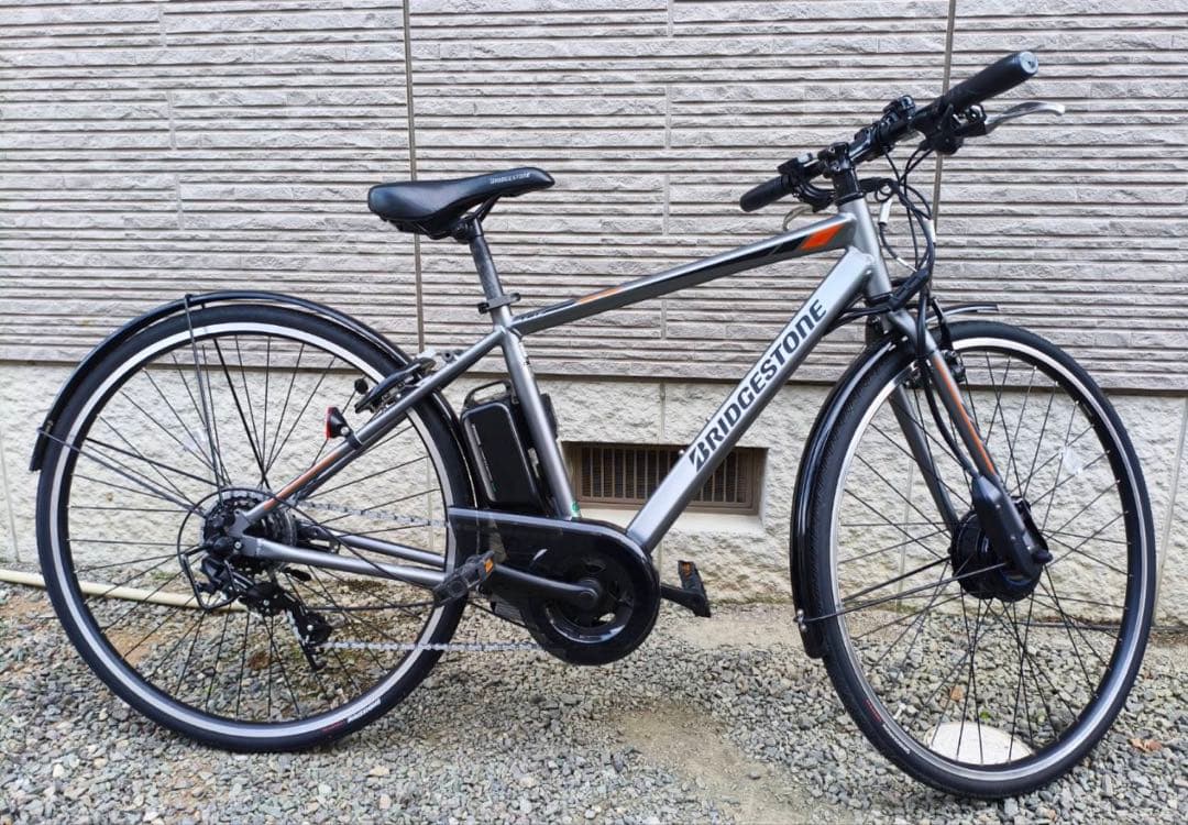 ブリヂストン　電動アシスト自転車 グレー 27インチ
