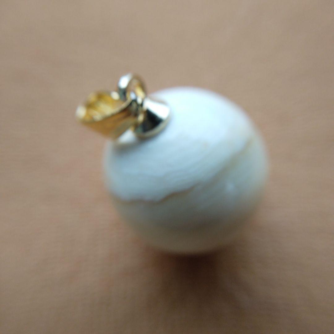 鯨歯　マッコウクジラ　牙玉ペンダントトップ　15㎜