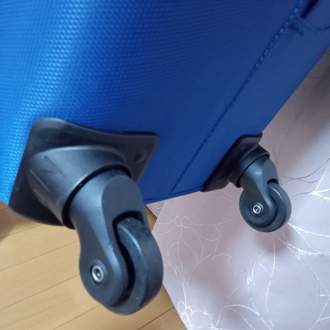 サムソナイト 大型 4輪 布製 スーツケース 青 黒 キャリーケース