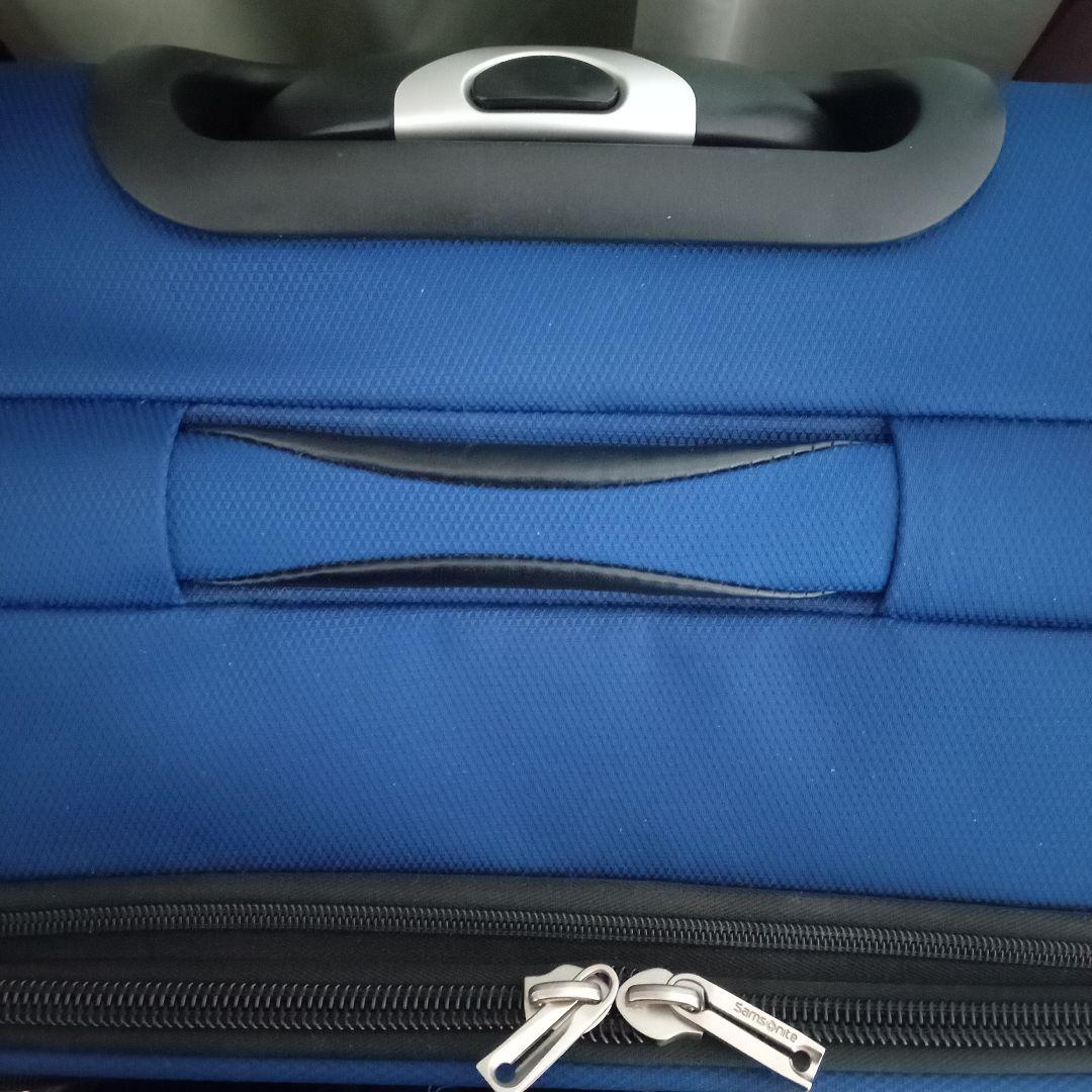 サムソナイト 大型 4輪 布製 スーツケース 青 黒 キャリーケース