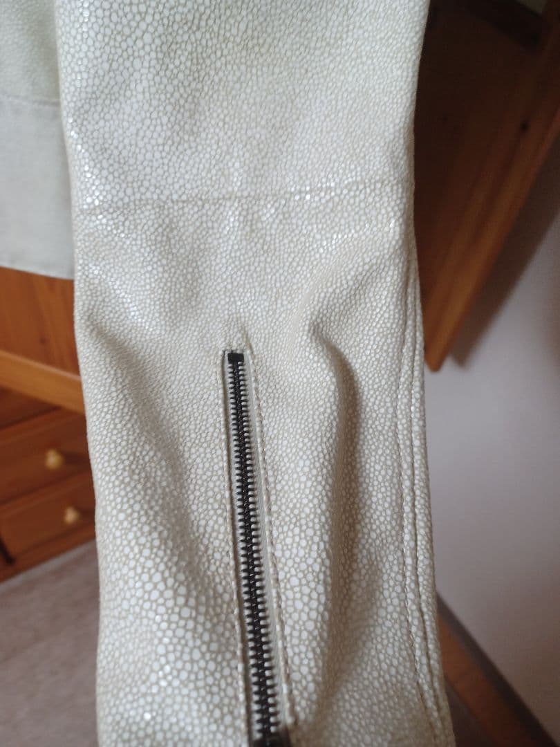 ゴートレザー セミダブルライダースジャケット極美品