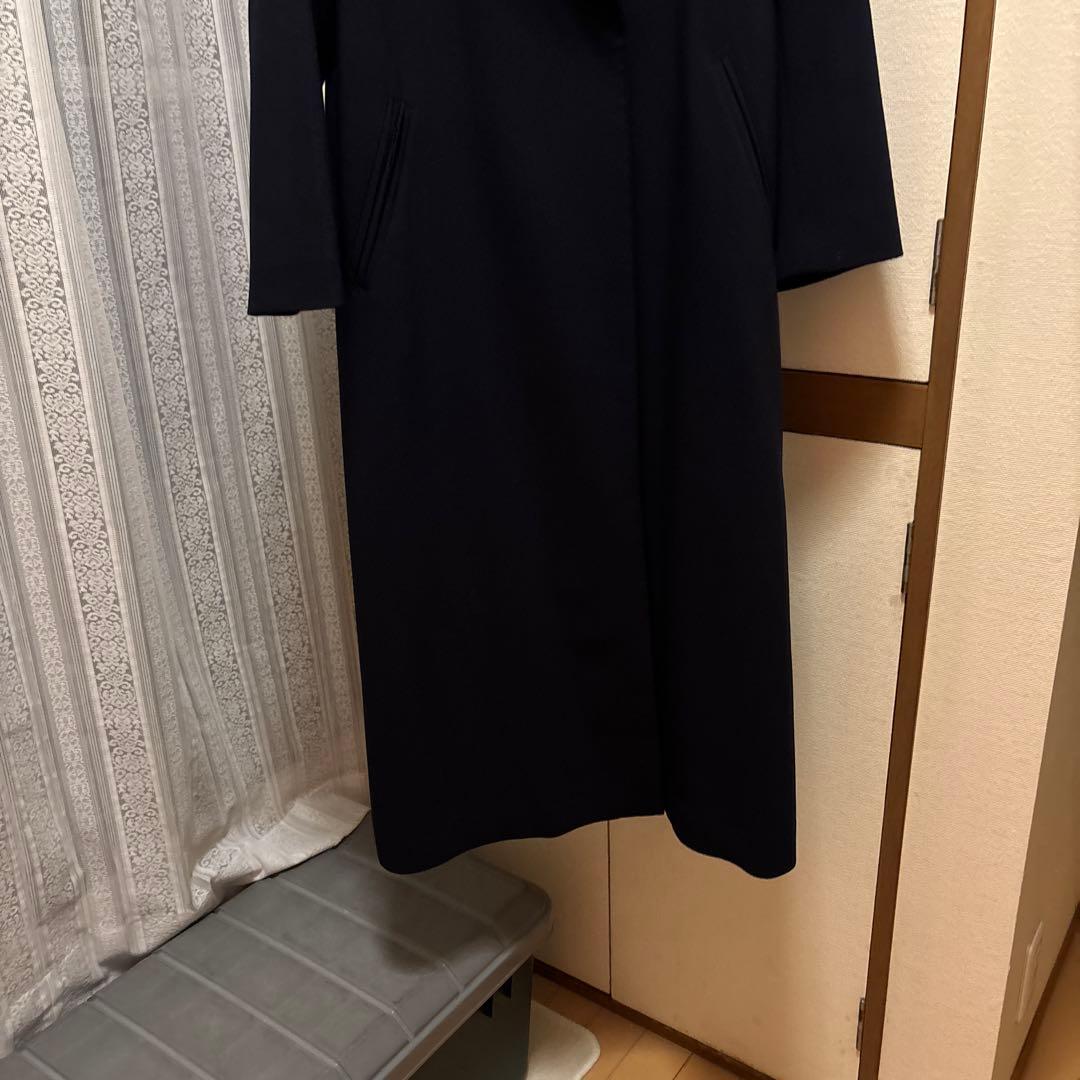 ánuans ネイビー ダブルブレスト チェスターコート