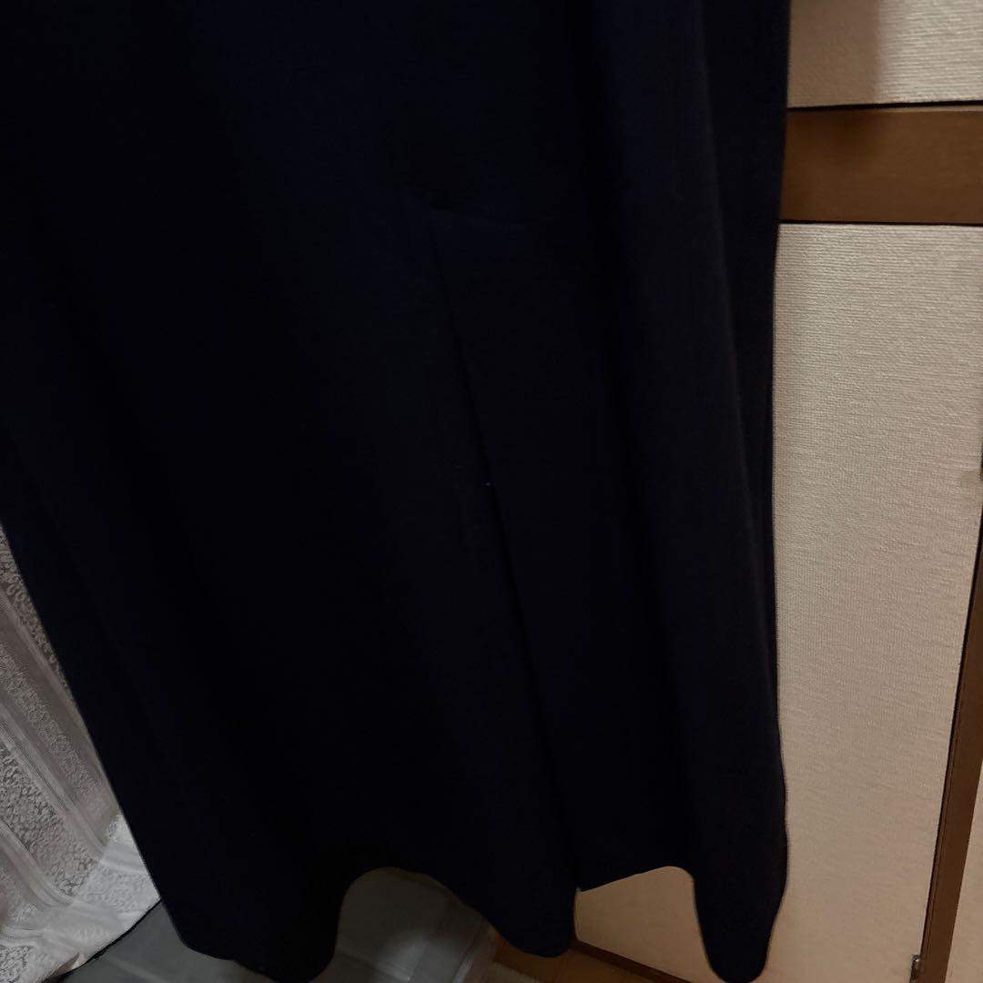 ánuans ネイビー ダブルブレスト チェスターコート