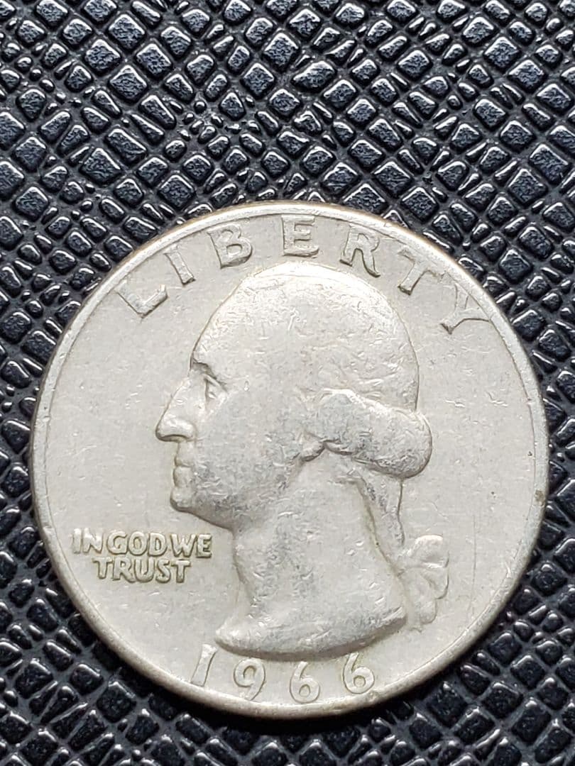 264.　美品　1966年　アメリカ　ワシントン　クォーター　25セント　