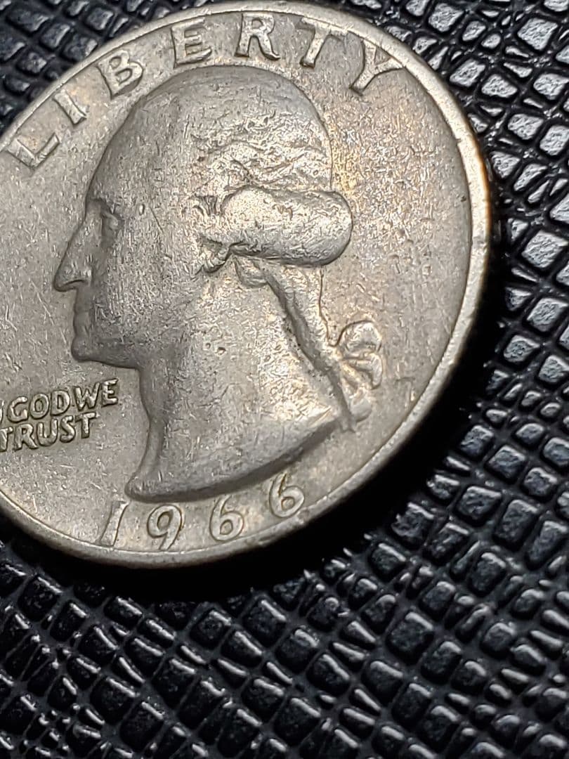 264.　美品　1966年　アメリカ　ワシントン　クォーター　25セント　