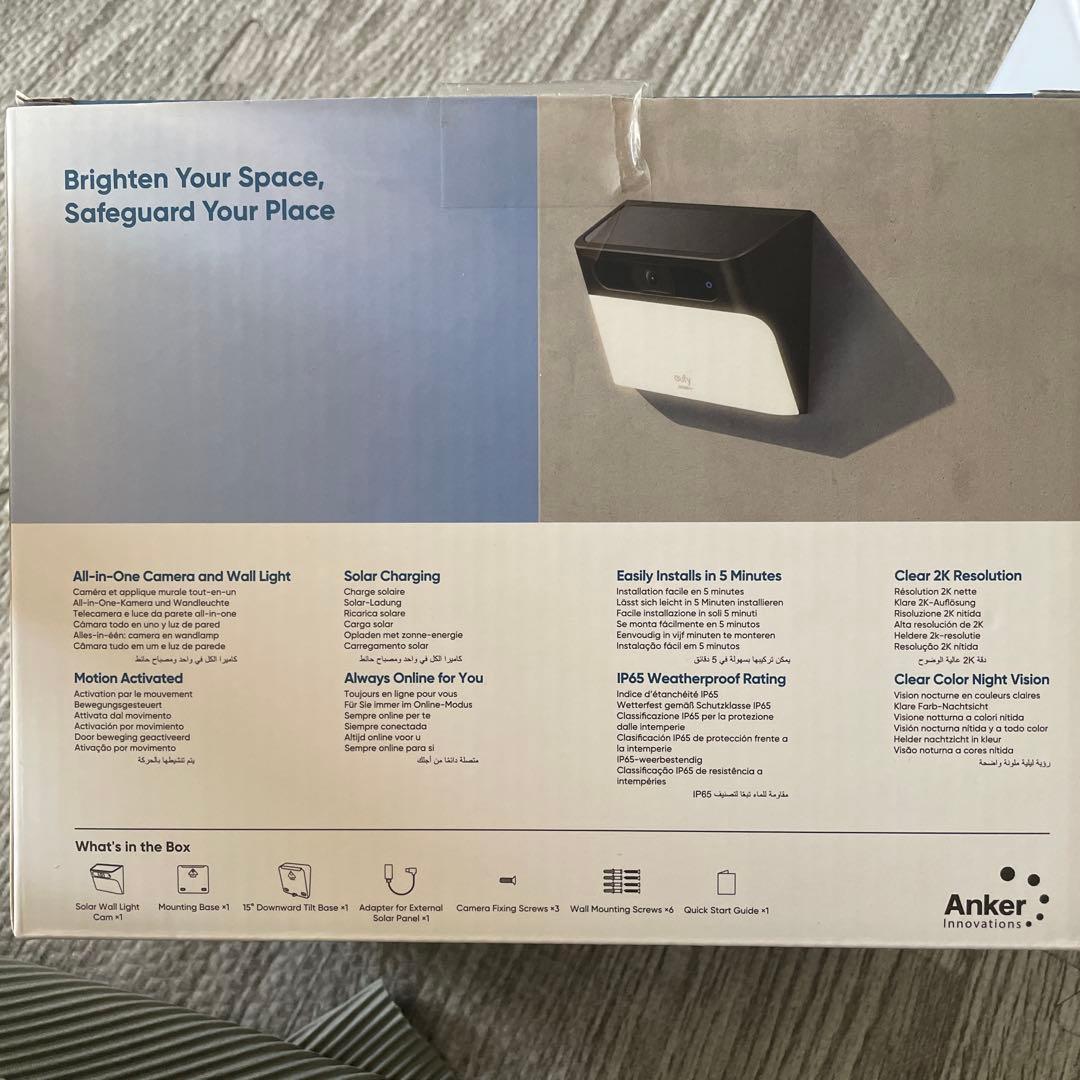 Eufy Solar Wall Light Cam S120 セキュリティカメラ