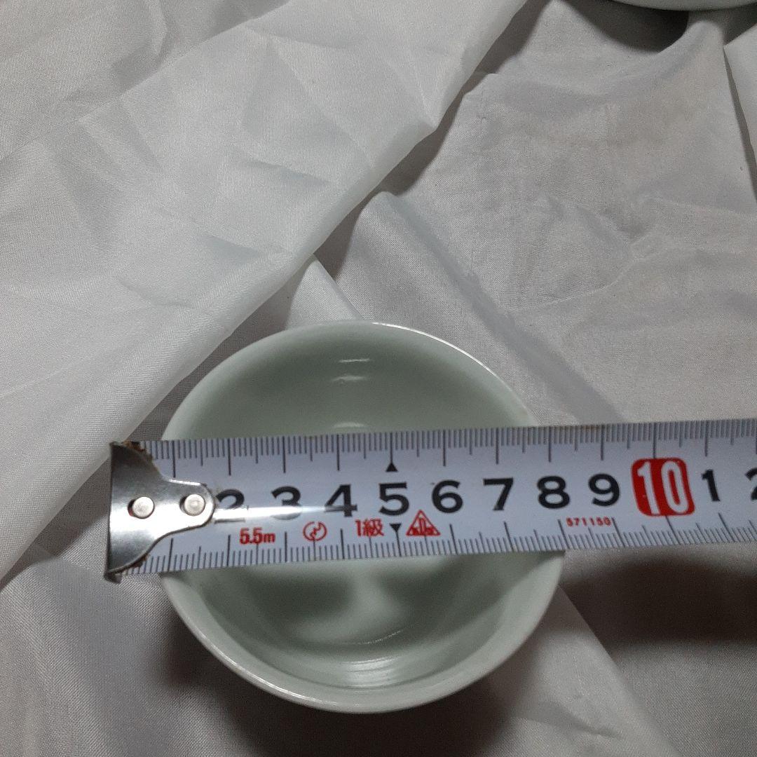 青い絵柄の白磁茶碗有田焼古伊万里染付 猪口