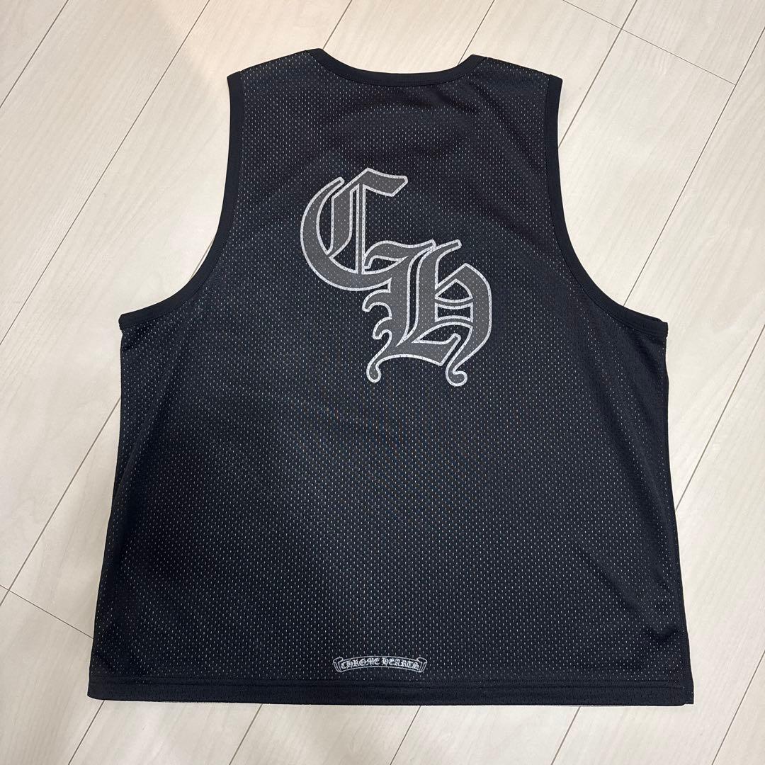 【新品】クロムハーツ リバーシブルメッシュタンクトップ ブラック×シルバー L