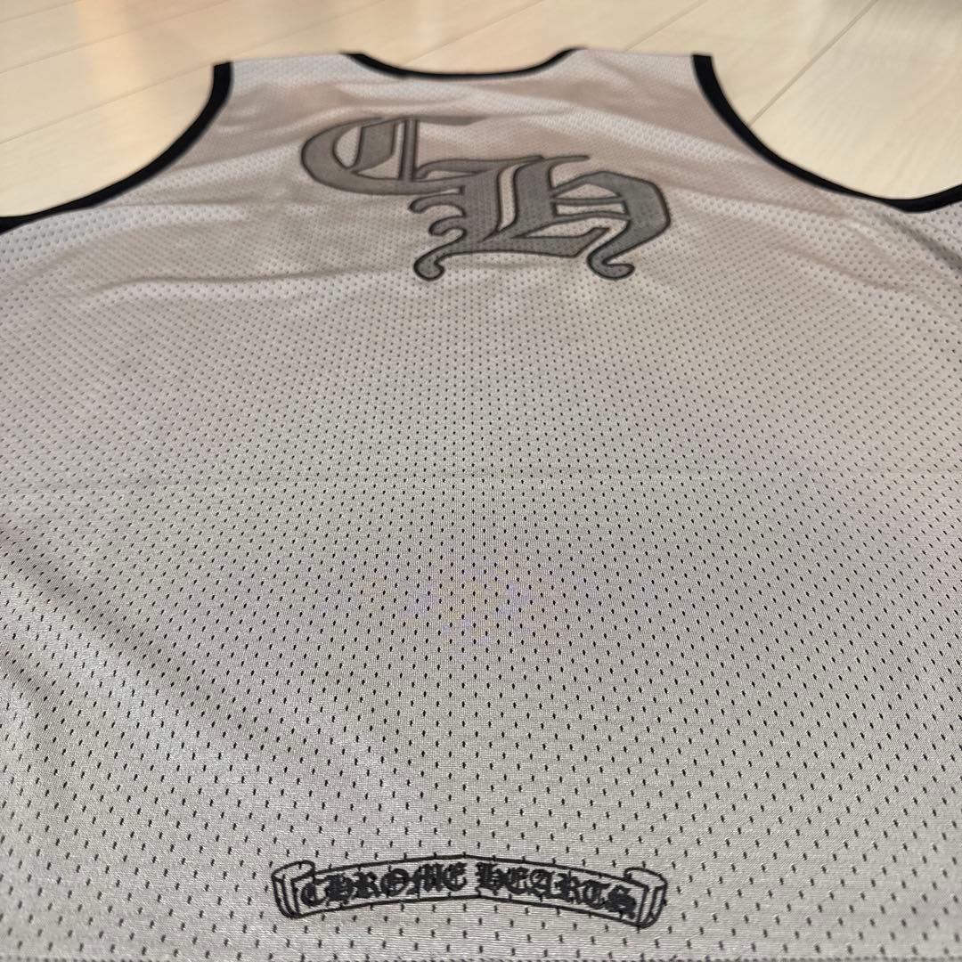 【新品】クロムハーツ リバーシブルメッシュタンクトップ ブラック×シルバー L