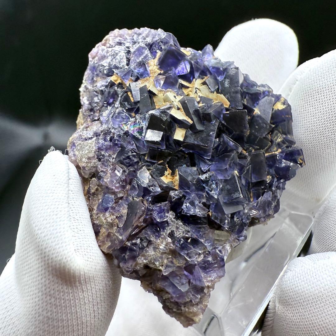 フローライト スペイン DeepBlueHeart Vein産 蛍石 原石 10