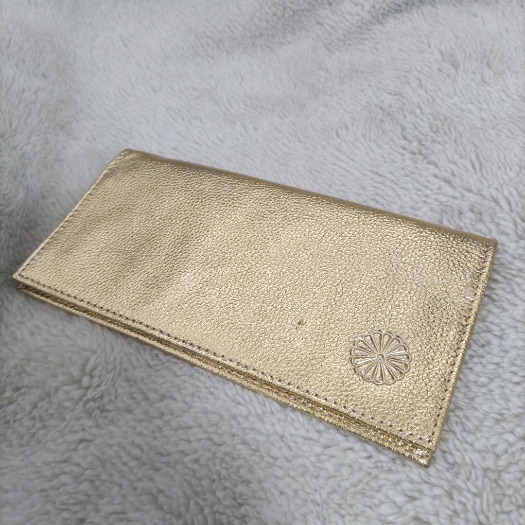 皇室　限定　長財布　折り財布　ゴールド　金