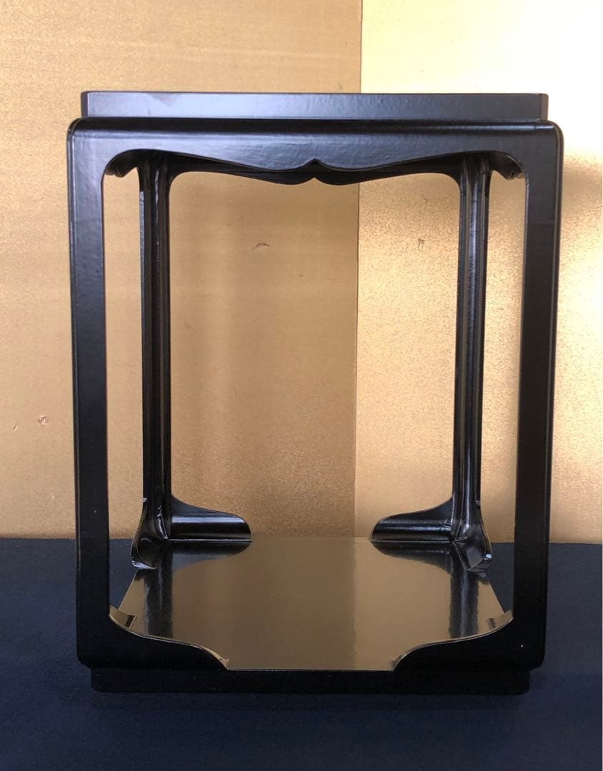 《R》茶道具 一閑塗 高麗卓 塗師 川瀬表完作 共箱　251208お4