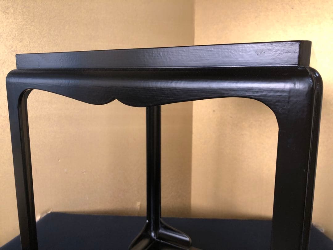 《R》茶道具 一閑塗 高麗卓 塗師 川瀬表完作 共箱　251208お4