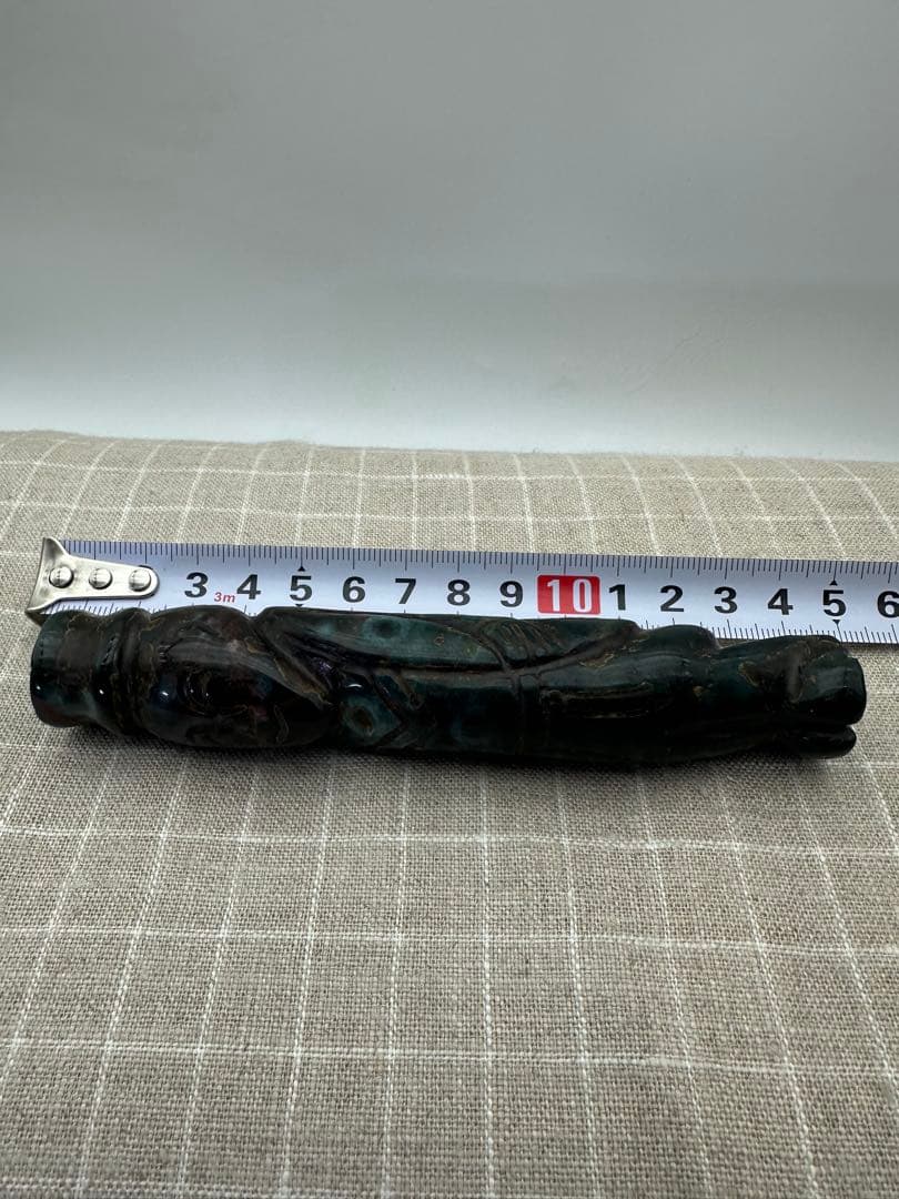 【古美術 】蔵伝天珠 旧蔵 置物 巻珠戦漢古玉 旧藏品 126g