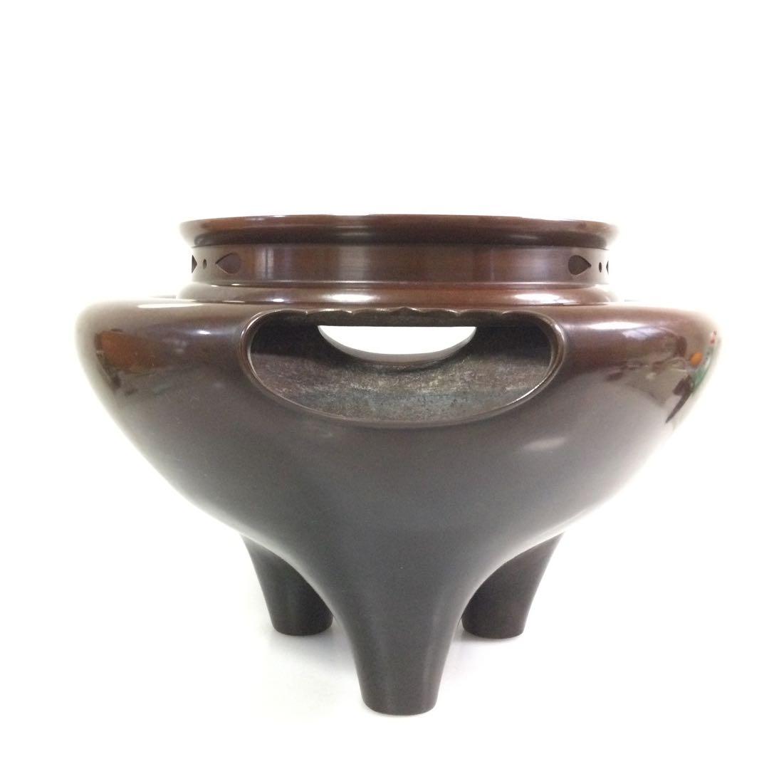 茶道具 朝鮮風炉 唐銅製 銘無し L293