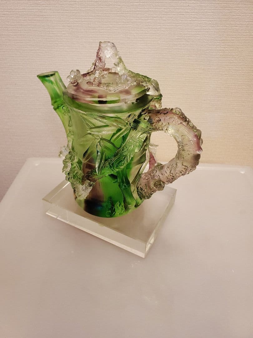 ガラス製急須　琉璃