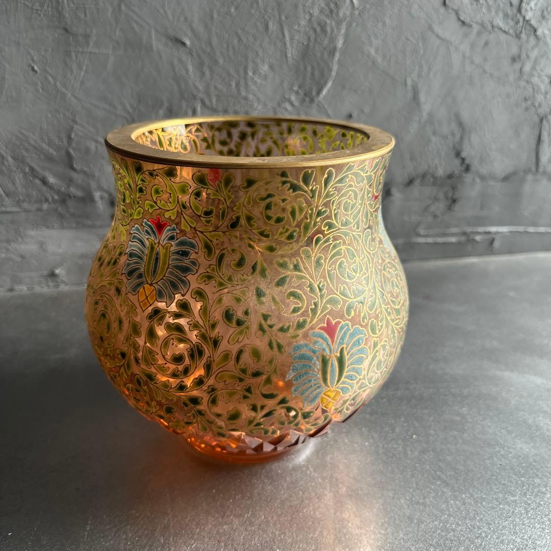 ヴィンテージ素敵すぎる！ずっしり　金彩 花瓶