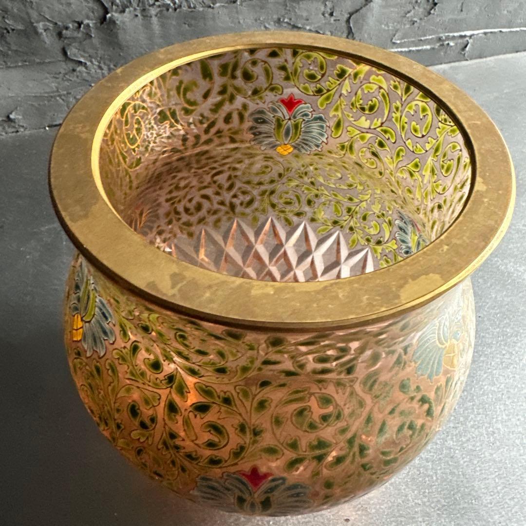 ヴィンテージ素敵すぎる！ずっしり　金彩 花瓶