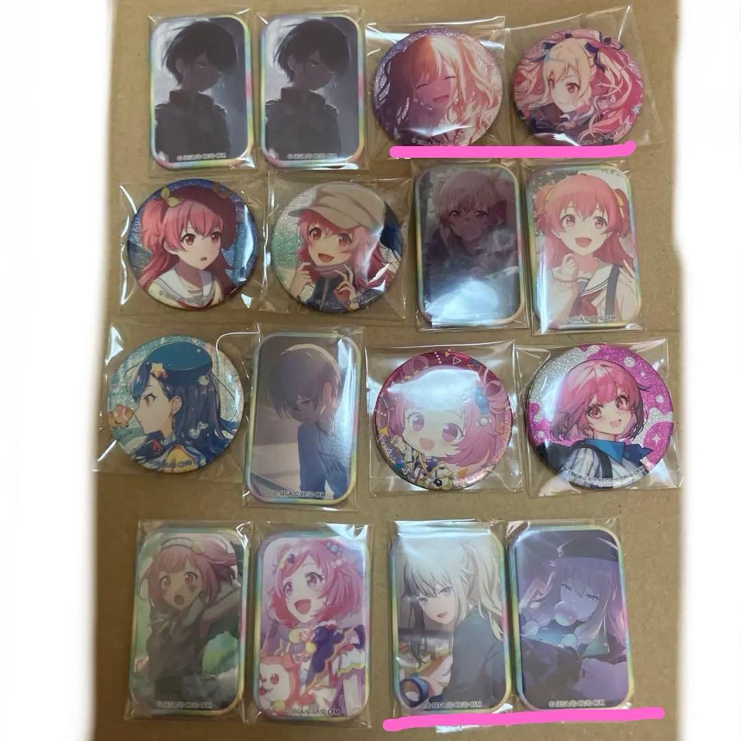 プロセカ バラ売り 缶バッジ エピカ ラッキーくじ 特典 ステッカー ウエハース