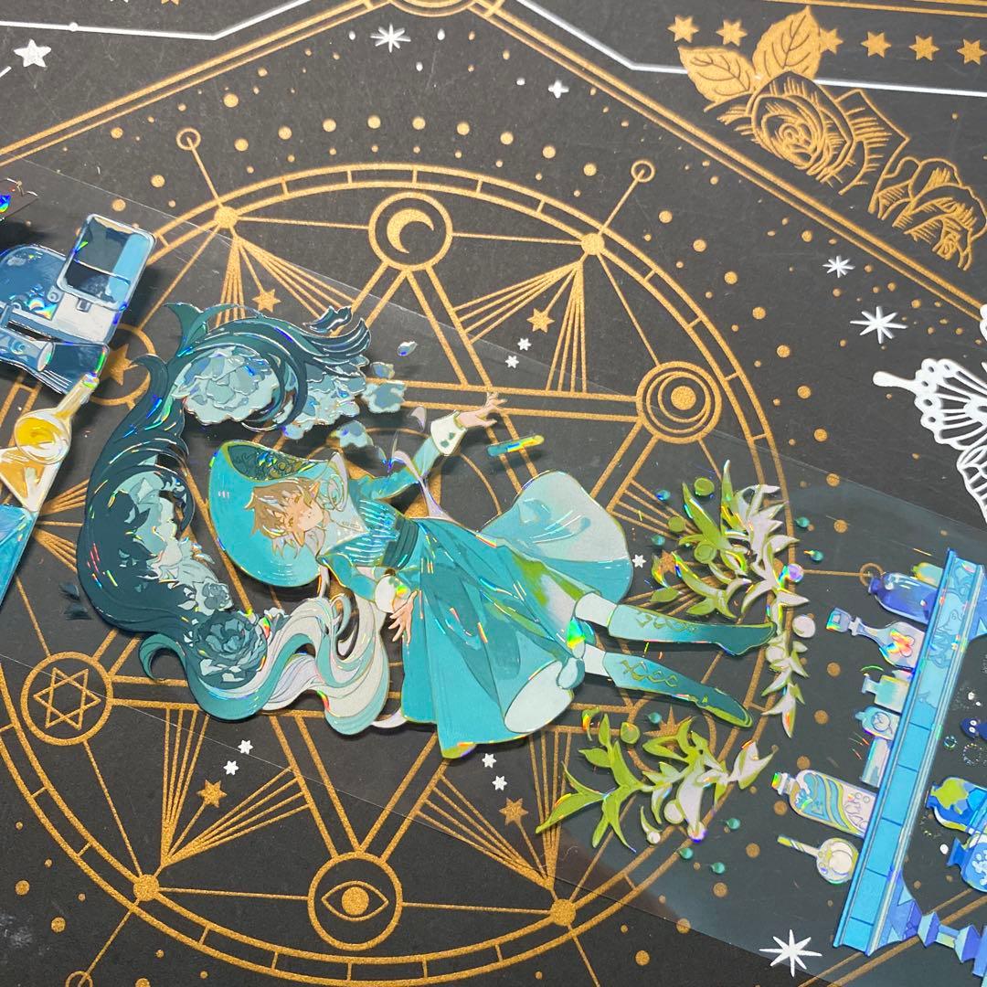 【9282】海外　マステ　中古巻　貝殻光マスキングテープ　人物系