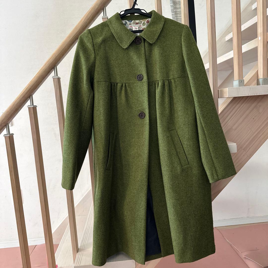 オリーブグリーン ウールコート M