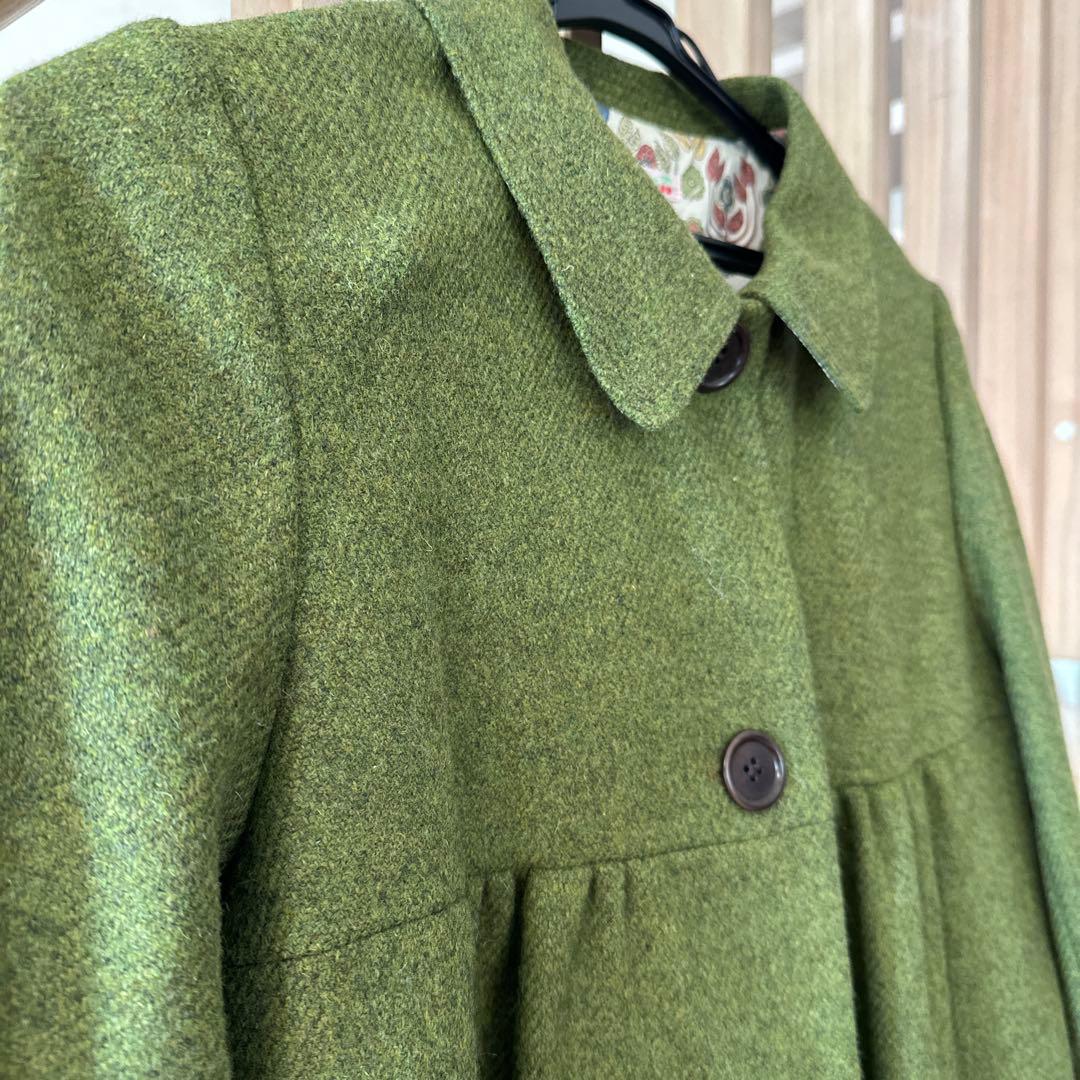 オリーブグリーン ウールコート M