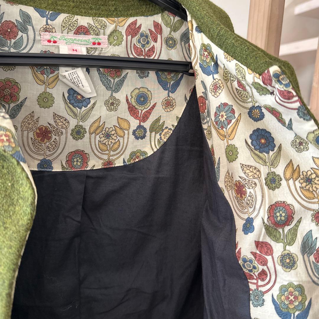 オリーブグリーン ウールコート M