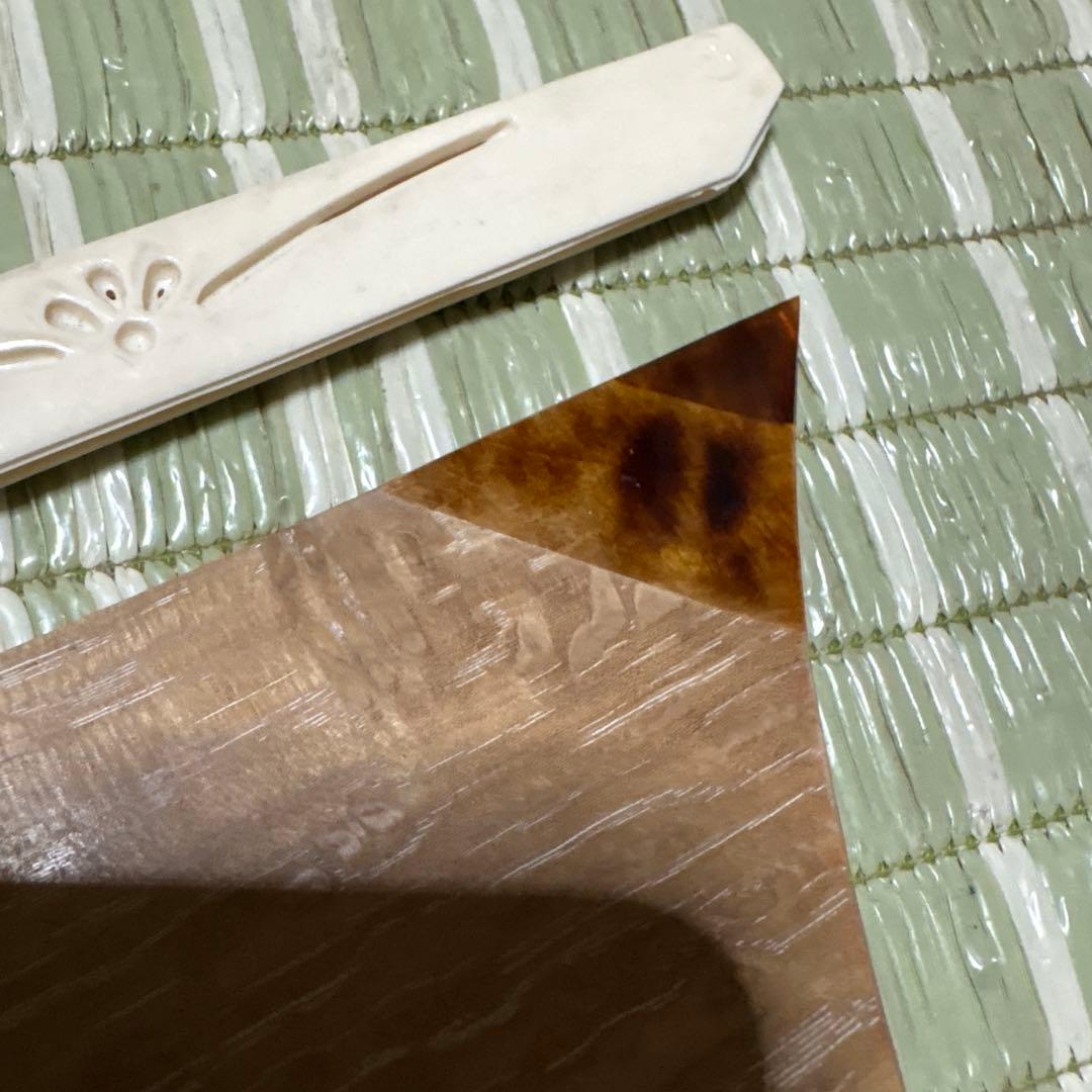 三味線　撥　バチ　鼈甲　べっこう　木製　明石