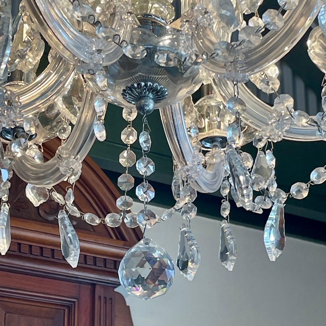 r196 エレガントなクリスタルガラス 6灯 シャンデリア