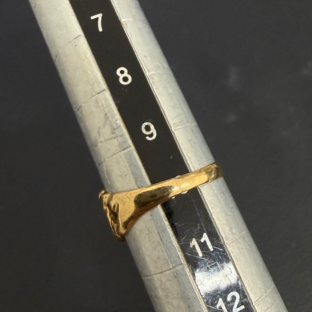 (C010917) K18リング 約10号 18金YG 指輪
