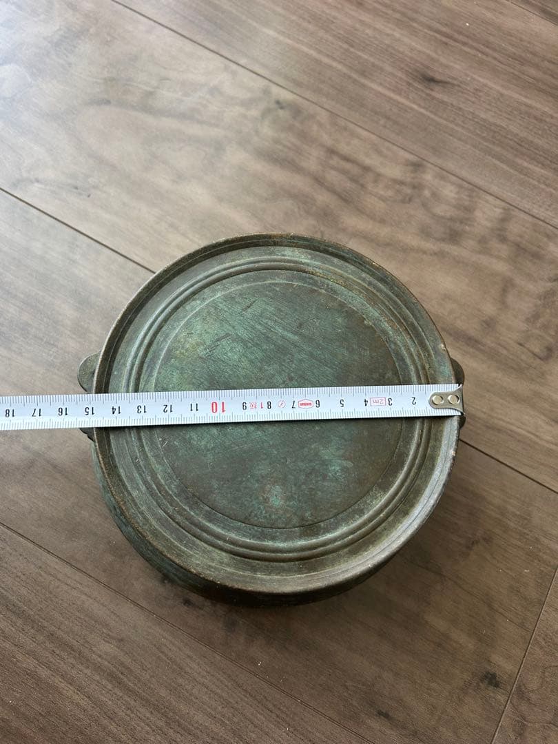 貴重 江戸時代 名工鋳物師 西村和泉守作 鉦吾 古銅製