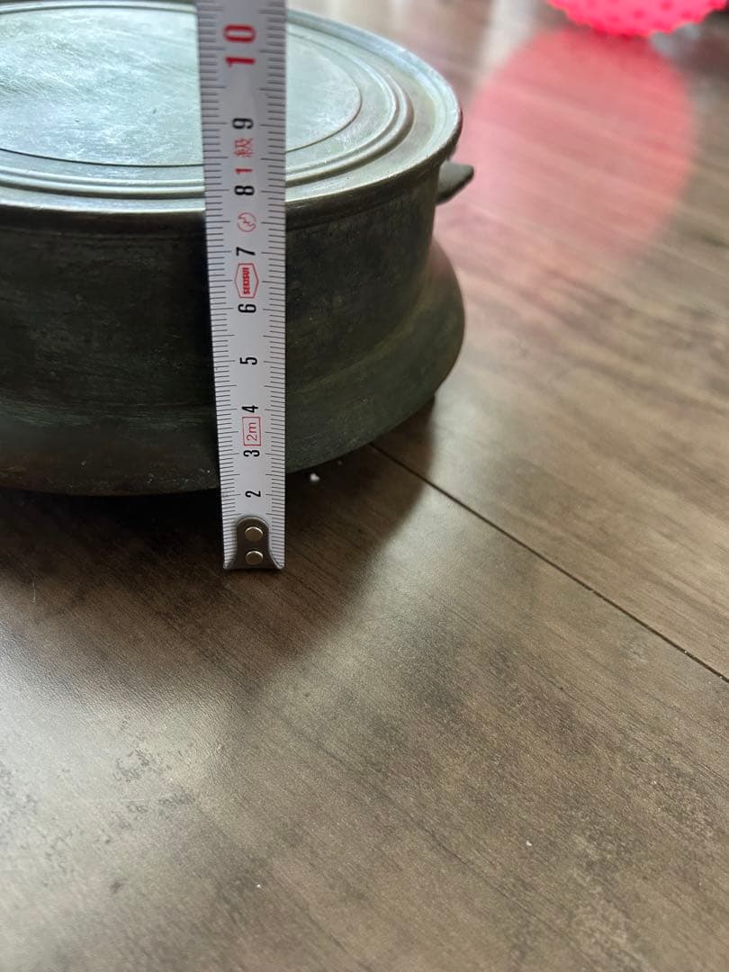 貴重 江戸時代 名工鋳物師 西村和泉守作 鉦吾 古銅製