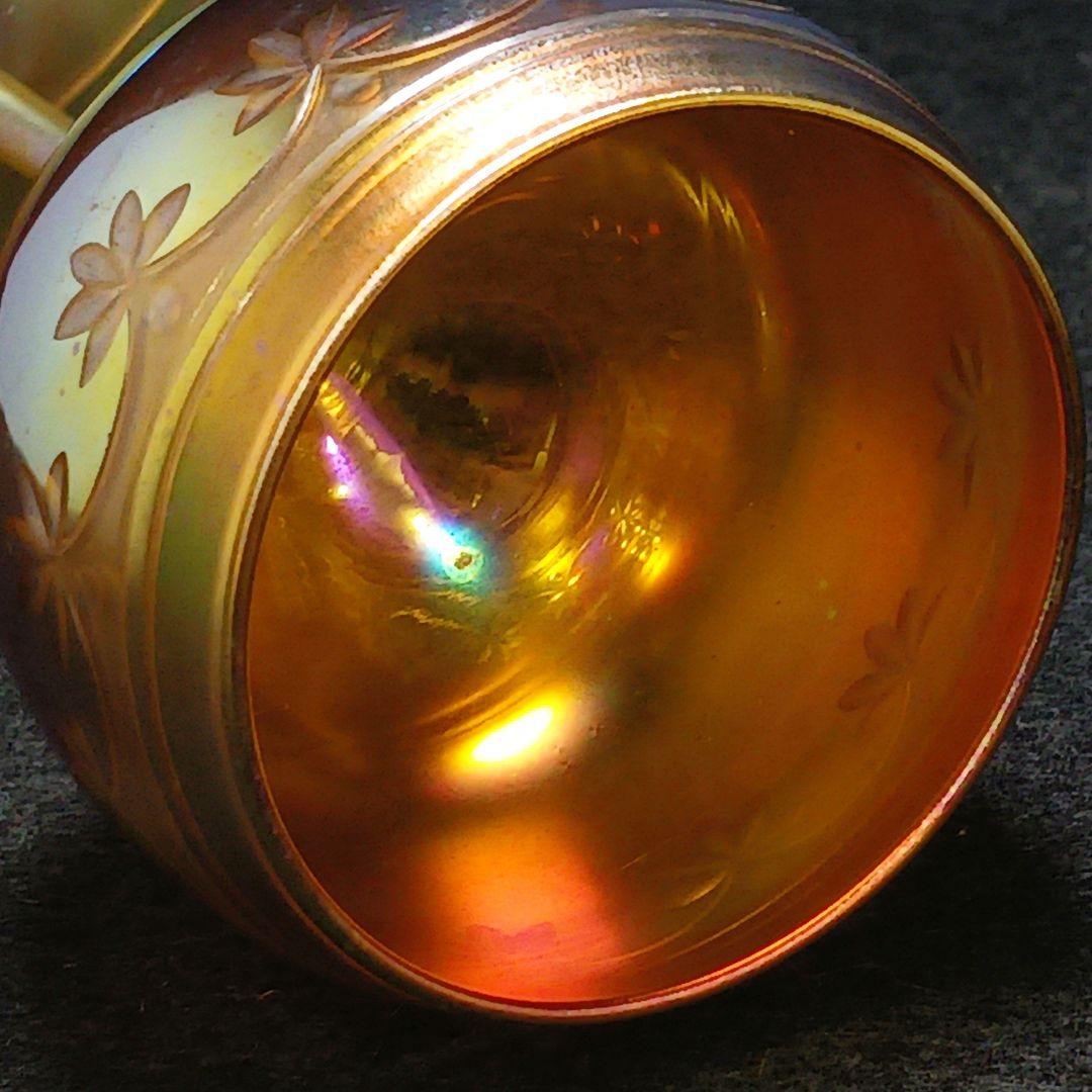 Y1081-10 ルイス・カムフォート・ティファニー作 ファブリルガラス グラス