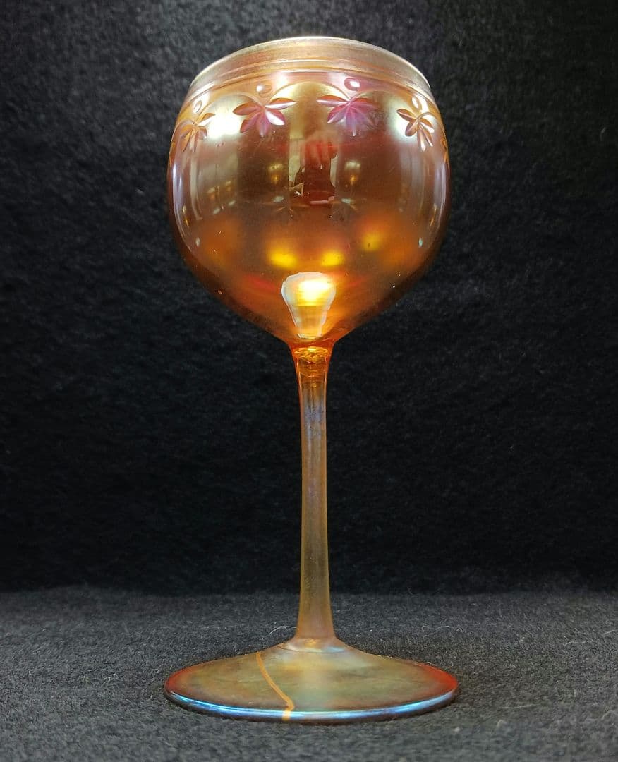 Y1081-10 ルイス・カムフォート・ティファニー作 ファブリルガラス グラス