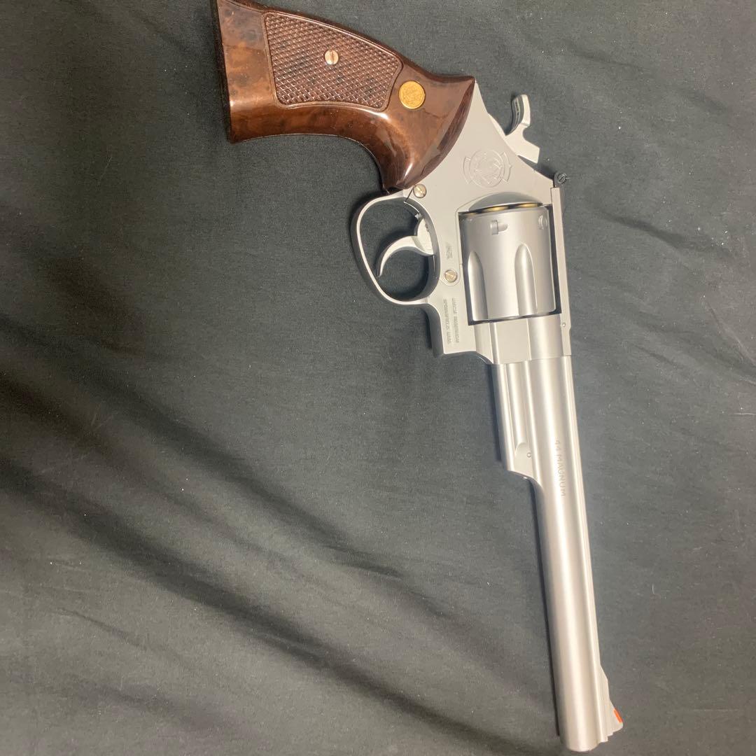 シルバーリボルバー(マグナム) 木製 ガスガン