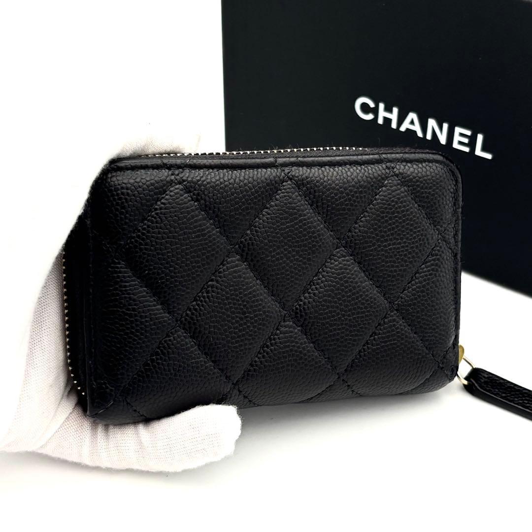 ☆箱付☆高級美品☆シャネル ラウンドファスナー ケース 財布 ココマーク