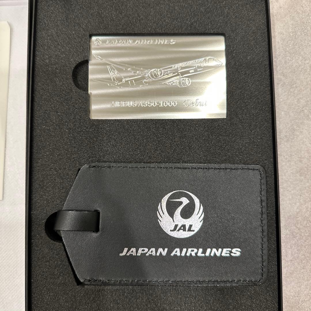 JALチタンプレート限定品JAL A350-1000 記念プレート ネームタグ