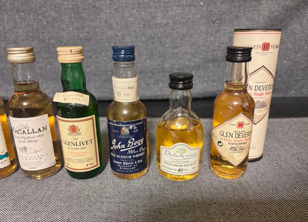 マッカラン ディスティラーズチョイスなど　ウイスキーミニボトル8本セット　未開封