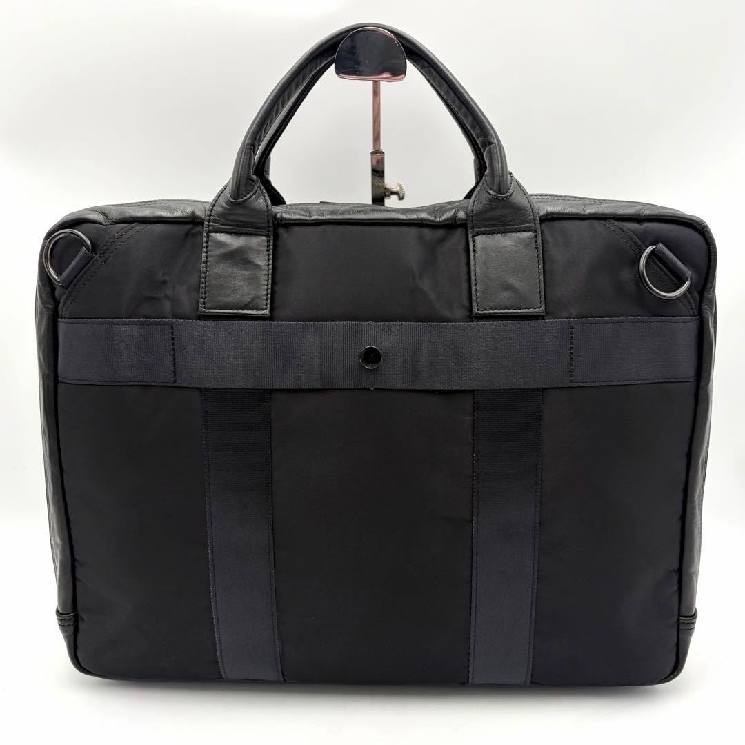 ポーター タイムブラック 2way ブリーフケース ショルダーバッグ 黒 レザー