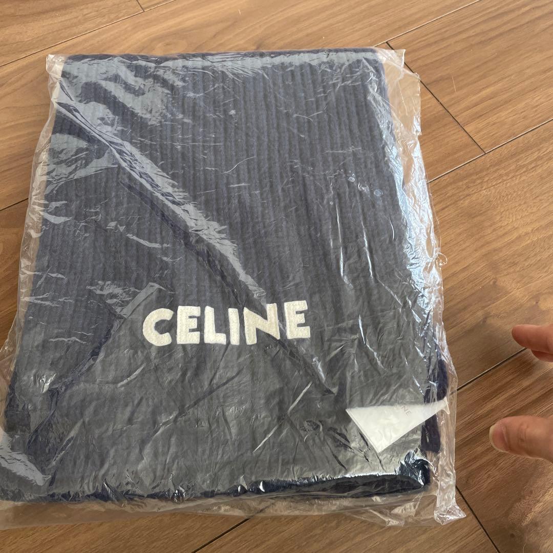 CELINE ネイビー マフラー