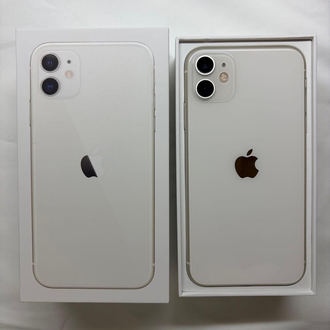 iPhone11 ホワイト 64GB ＋未使用付属品 ＋未使用ガラスフィルム