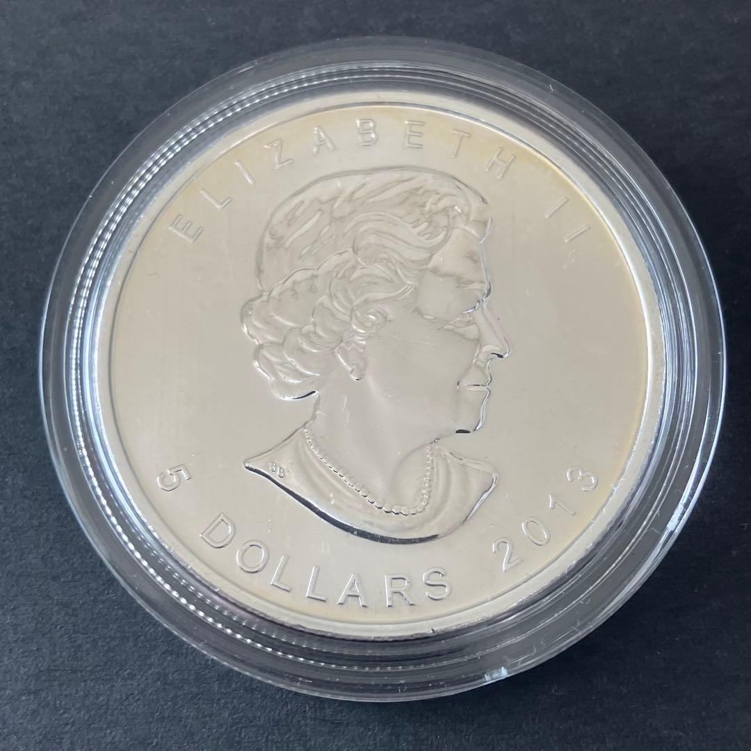 銀価格高騰！カナダ・メープルリーフ銀貨 1オンス 5ドル 2013年一枚