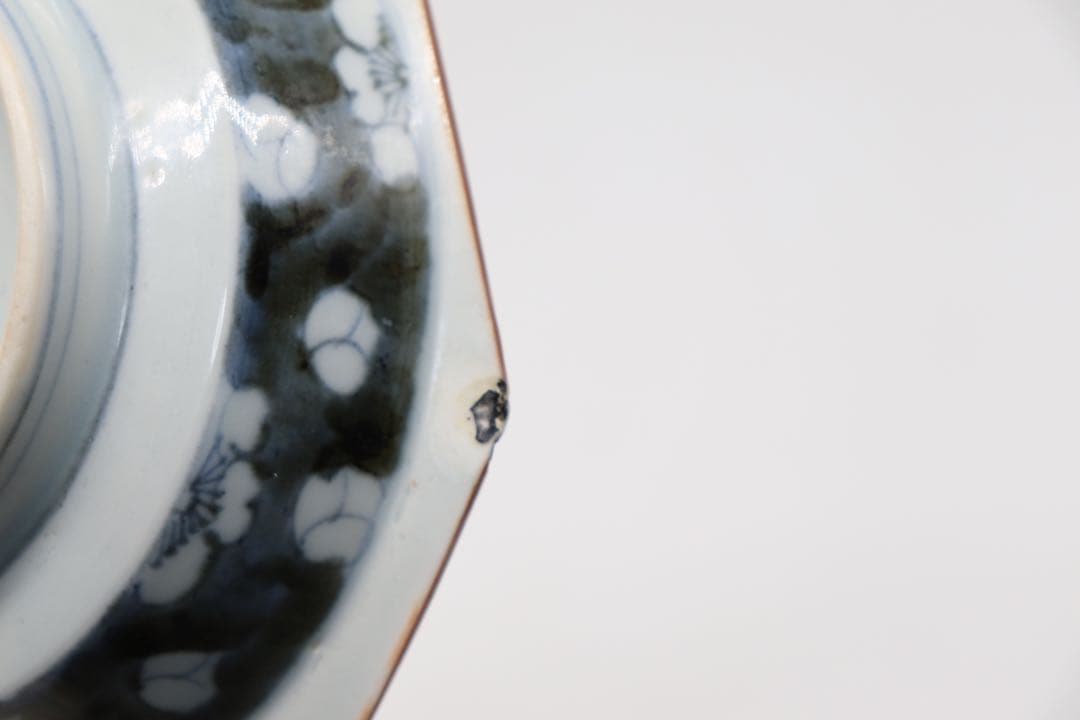 古伊万里　染付角鉢　兎　大明万暦年製銘　送料込み0322