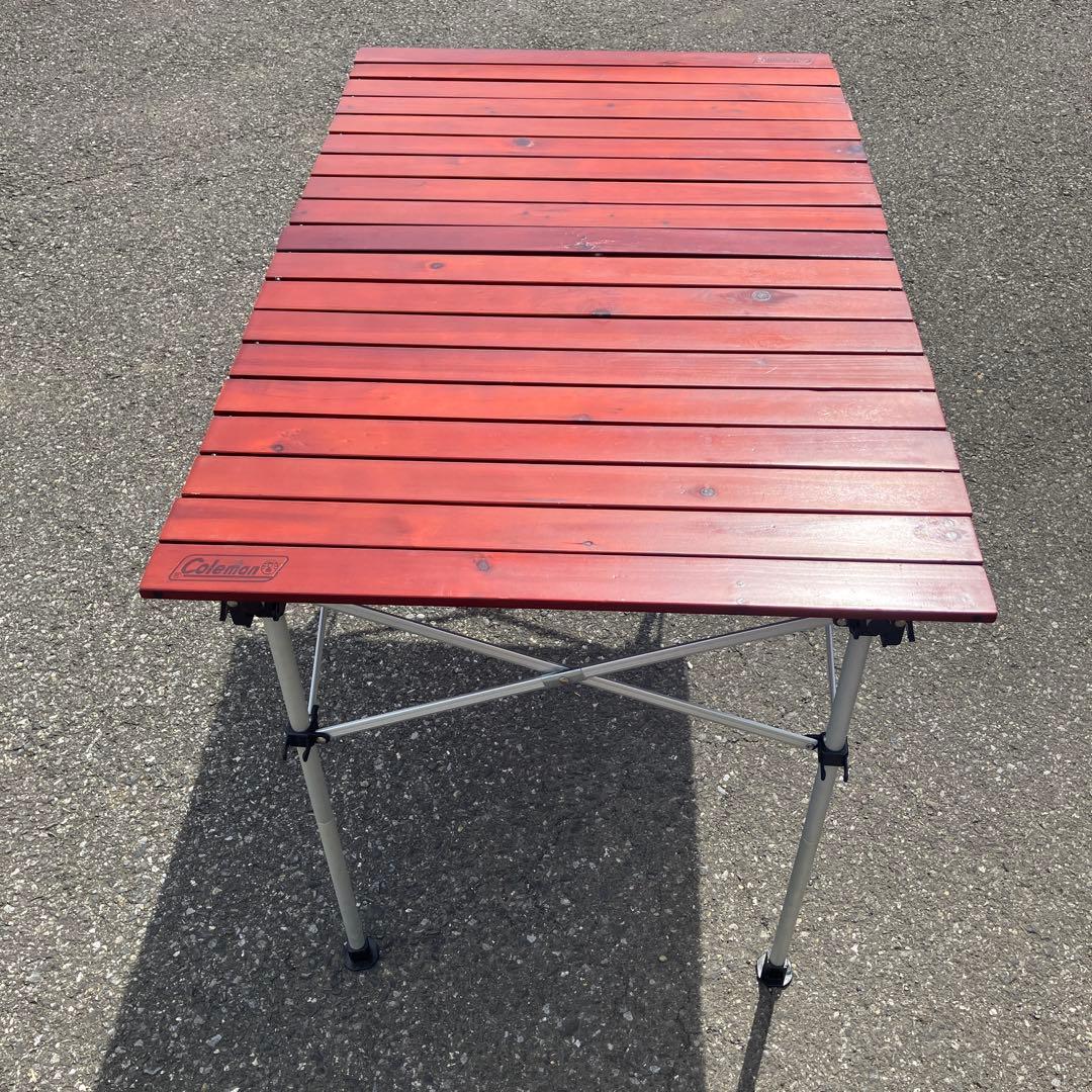 値下げ！！コールマン ロールテーブル ウッドテーブル