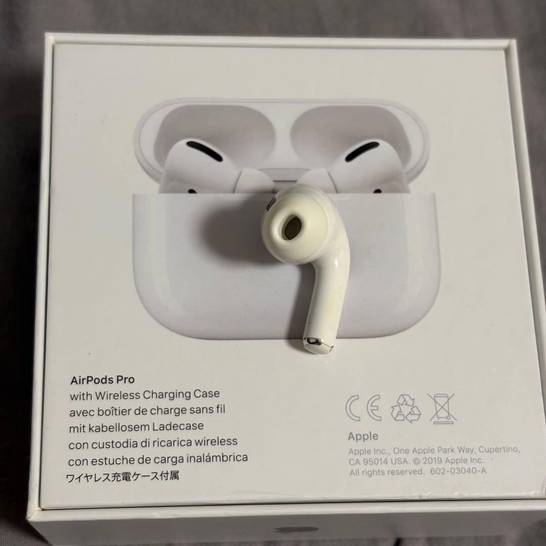 【右耳なし】AirPods Pro（第一世代）　本体ケース、左耳、箱あり