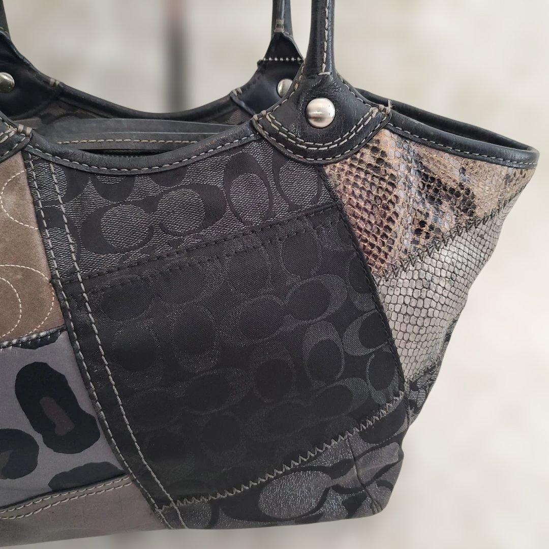 ⭐美品⭐COACH シグネクチャー パッチワーク ショルダーバッグ レザー