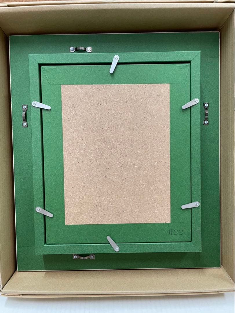 油絵額 F0 ( 手作り特注一点物 ) 金彩と薄茶のフレーム