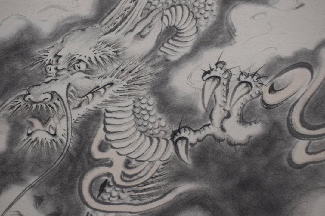 作者不詳/十句観音経/白衣観音像/龍乗観音/掛軸☆宝船☆Z-604